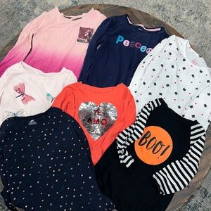 Girls long sleeve shirts H&M, Oshkosh, Justice, faded glory, Sonoma, cat & Jack